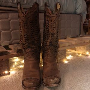 Corral Brown Braided Boots